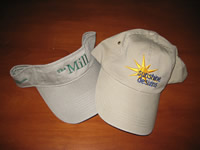 We can embroider many items, like hats and visors too.